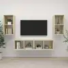 Image de Meubles Tv Muraux 4 Pcs Chêne Sonoma Bois D'ingénierie Vidaxl