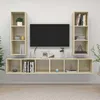 Image de Meubles Tv Muraux 4 Pcs Chêne Sonoma Bois D'ingénierie Vidaxl