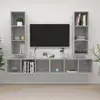 Image de Meuble Tv Mural Montage Mural 4 Pcs 37 X 37 X 107,5 Cm Vidaxl