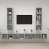 Image de Meubles Tv Muraux 4 Pcs Gris Béton Bois D'ingénierie Vidaxl