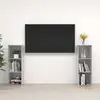 Image de Meubles Tv 2 Pcs Gris Béton 107x35x37 Cm Bois D'ingénierie Vidaxl