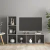 Image de vidaXL Meubles TV 2 pcs Gris béton 107x35x37 cm Aggloméré