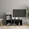 Image de Meubles Tv 2 Pcs Gris Brillant 72x35x36,5 Cm Bois D'ingénierie Vidaxl