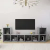Image de Meubles Tv 4 Pcs Gris Béton 72x35x36,5 Cm Bois D'ingénierie Vidaxl