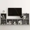 Image de Ensemble De Meubles Tv 3 Pcs Gris Béton Bois D'ingénierie Vidaxl