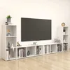 Image de Meubles Tv 4 Pcs Blanc 107x35x37 Cm Bois D'ingénierie Vidaxl