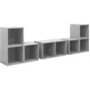 Image de Ensemble De Meubles Tv 6 Pcs Gris Béton Bois D'ingénierie Vidaxl