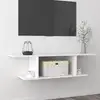 Image de Meuble Tv Mural Blanc 103x30x26,5 Cm Vidaxl