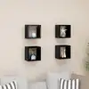 Image de Étagères Cube Murales 4 Pcs Noir Brillant 22x15x22 Cm Vidaxl