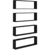 Image de Étagères Cube Murales 4 Pcs Noir 100x15x30 Cm Bois D'ingénierie Vidaxl