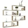 Image de Étagères cube murales 4 pcs chêne sonoma 100x15x30 cm aggloméré