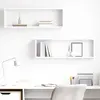 Image de Étagères Cube Murales 2pcs Blanc 80x15x26,5cm Bois D'ingénierie Vidaxl