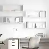 Image de Étagères Cube Murales 4pcs Blanc 80x15x26,5cm Bois D'ingénierie Vidaxl