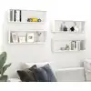 Image de Étagère Cube Murale 4 Pcs Blanc Brillant 80x15x26,5 Cm Vidaxl
