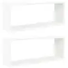 Image de Vidaxl étagères murales cube 2 pcs blanc 60x15x23 cm bois d’ingénierie