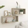 Image de vidaXL Étagères cube murales 2 pcs Chêne sonoma 60x15x23 cm Aggloméré