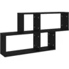 Image de Étagère Murale Noir 100x18x53 Cm Bois D’ingénierie Vidaxl