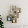 Image de Étagère Murale Cube Chêne Sonoma 78x15x93 Cm Bois D’ingénierie Vidaxl