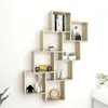 Image de Étagère Murale Cube Chêne Sonoma 90x15x119 Cm Bois D’ingénierie Vidaxl