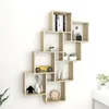 Image de vidaXL Étagère murale cube Chêne sonoma 90x15x119 cm Bois d’ingénierie 807181