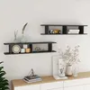 Image de Étagères Murales 2 Pcs Gris Brillant Bois D'ingénierie Vidaxl
