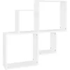 Image de Étagère Murale Cube Blanc 80x15x78,5 Cm Bois D’ingénierie Vidaxl