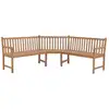 Image de Banc D'angle De Jardin 185x185x90 Cm Bois De Teck Solide Vidaxl