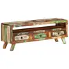 Image de Meuble Tv Multicolore 110x30x40 Cm Bois Massif De Récupération Vidaxl
