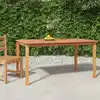 Image de Table À Dîner De Jardin 150x90x75 Cm Bois Massif De Teck Vidaxl