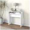 Image de Table console blanc 78x30x80 cm bois d ingénierie