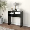 Image de Table Console Noir 78x30x80 Cm Bois D'ingénierie Vidaxl