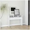 Image de Table console blanc 105x30x80 cm bois d ingénierie