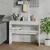 Image de Table Console Blanc Brillant 102x30x80 Cm Bois D'ingénierie Vidaxl
