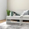 Image de Table Basse Blanc Brillant 68x50x38 Cm Bois D'ingénierie Vidaxl
