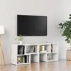 Image de Meuble Tv Blanc Brillant 104x30x52 Cm Bois D'ingénierie Vidaxl
