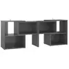 Image de Vidaxl meuble tv gris brillant 104x30x52 cm bois d'ingénierie
