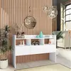 Image de Buffet Blanc 105x30x70 Cm Bois D’ingénierie Vidaxl