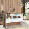 Image de Buffet Blanc Brillant 105x30x70 Cm Bois D’ingénierie Vidaxl
