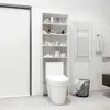 Image de vidaXL Meuble pour machine à laver blanc brillant 64x24x190 cm 808410