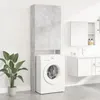Image de vidaXL Meuble pour machine à laver Gris béton 64x255x190 cm 808417