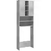 Image de Meuble Pour Machine À Laver Gris Béton 64x25,5x190 Cm Vidaxl