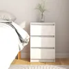 Image de Table De Chevet Blanc 40x29,5x64 Cm Bois De Pin Solide Vidaxl