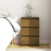 Image de Table De Chevet Marron Miel 40x29,5x64 Cm Bois De Pin Solide Vidaxl