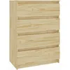 Image de Armoire D'appoint 60x36x84 Cm Bois De Pin Massif Vidaxl