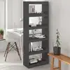 Image de Bibliothèque/séparateur De Pièce Gris 60x30x167,5 Cm Pin Massif Vidaxl