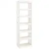Image de Vidaxl bibliothèqueséparateur de pièce blanc 60x30x199,5cm pin massif