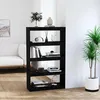 Image de Bibliothèque/séparateur De Pièce Noir 80x30x135,5 Cm Pin Massif Vidaxl