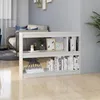 Image de vidaXL Bibliothèque/Séparateur de pièce Blanc 100x30x715cm Pin massif 808209