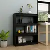 Image de Bibliothèque/séparateur De Pièce Noir 100x30x103 Cm Pin Massif Vidaxl