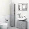 Image de Armoire De Bain Gris Béton 25x26,5x170 Cm Bois D'ingénierie Vidaxl